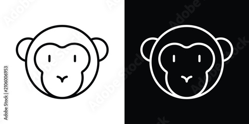 Schilderij op canvas Monkey icon