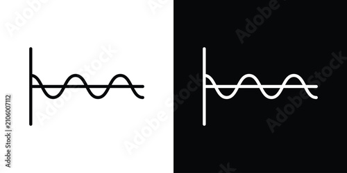 Bild auf Leinwand Wave sine icon