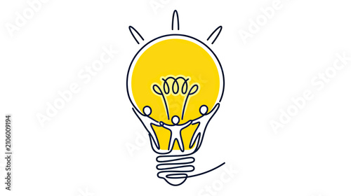 Foto Teamwork Idea Lightbulb Concept