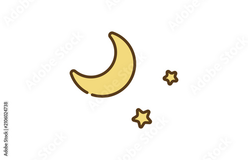 月と星のイラスト