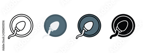Bild auf Leinwand Sperm Cell Icon for Reproductive Health and Medical Education