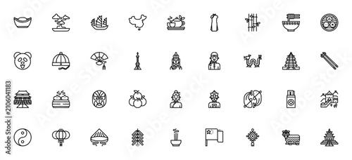 Obraz na płótnie China icon set