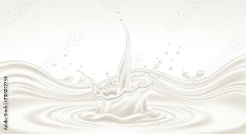 Canvastavla Milk Splash Explosion Liquid Wave Motion.