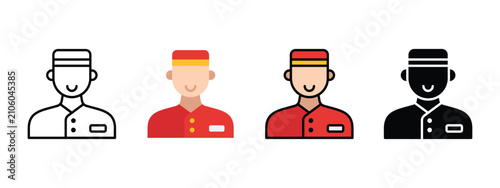 Foto Bellboy Service Icon for Hotel Guest Assistance and Luggage Handling