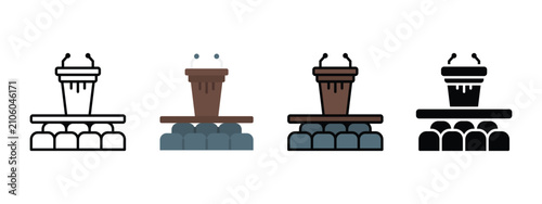 Conference Hall Icon for Business Events and Professional Seminars