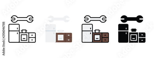 Kitchen Upgrade Icon for Modern Remodeling and Residential Renovation Projects