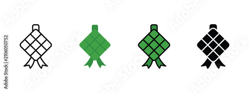 Fotografie Ketupat Icon for Eid al-Fitr Celebration and Traditional Ramadan Festival