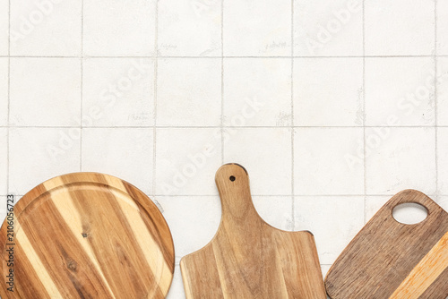 Three wooden cutting boards...