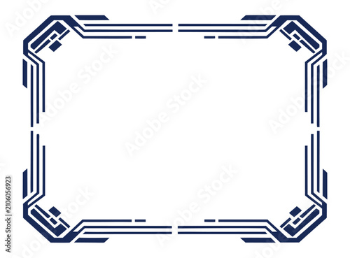 Futuristic Sci-Fi Frame Digital Technology Cyber Border Vector