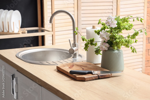 Interior of modern kitchen ...