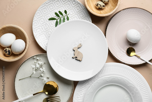 Different clean plates with...