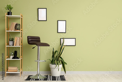 Chair and shelving unit nea...