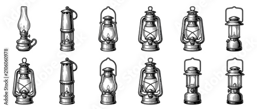 Foto Vintage Lanterns Collection Illustration