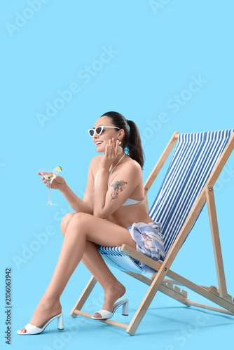 Beautiful woman in swimsuit...