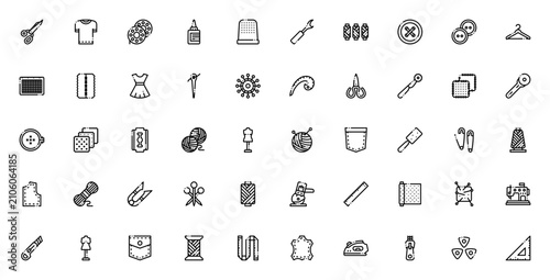 Quadro su tela Sewing icon set
