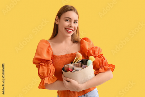 Young woman with makeup pro...