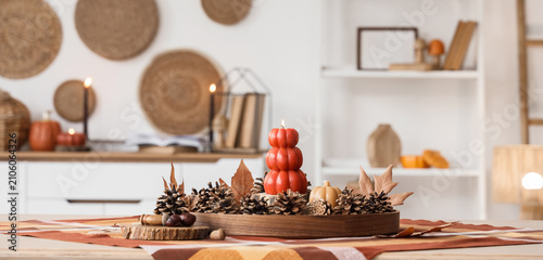 Autumnal table centerpiece ...