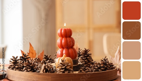Autumnal pumpkin shaped can...