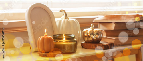 Cozy autumn home decor with...