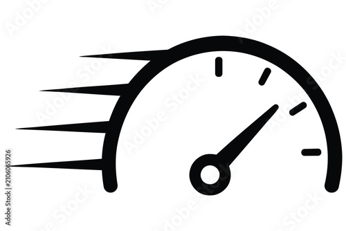 Obraz na płótnie Speedometer performance concept icon with speedometer performance indicator acce