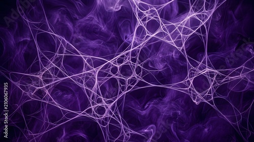 Abstract glowing violet spider web texture with foggy atmosphere spiderweb abstract halloween background ethereal gossamer atmosphere backdrop mystical