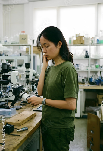 Young asian woman scientist...
