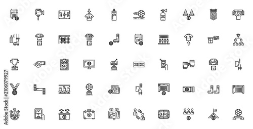 Tableau sur toile Soccer icon set