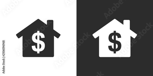 Schilderij op canvas Home Value Icons