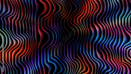 фотографія Colorful wavy lines pattern with gradient effect abstract digital background