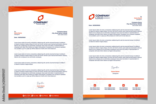 business corporate letterhead design template