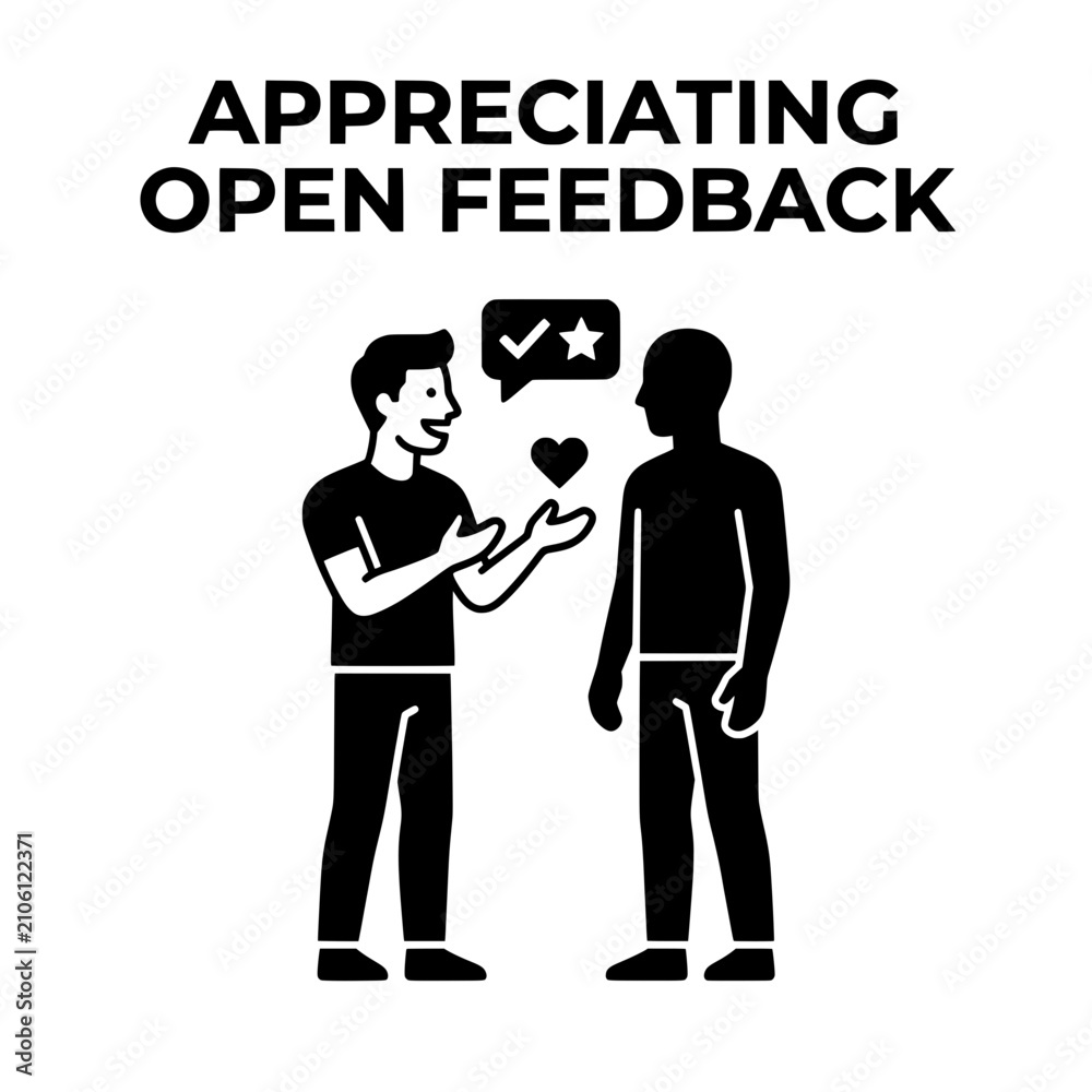 Naklejka premium Appreciating Open Feedback Two People Exchanging Ideas and Thoughts.
