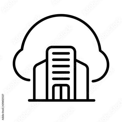 Photos Cloud Hosting Icon