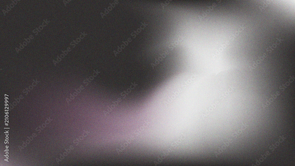 Obraz premium Abstract Black and White Grain Texture Gradient Background with Soft Blurred Light, Subtle Purple Glow, Monochrome Noise Effect, Minimal Fluid Wallpaper for Branding, Web, Print and Digital Design