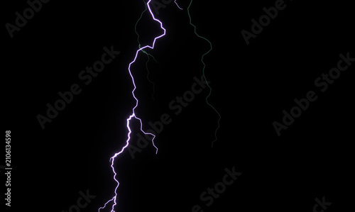 Bilde på lerret A single, jagged lightning bolt dominates the center of an otherwise empty space