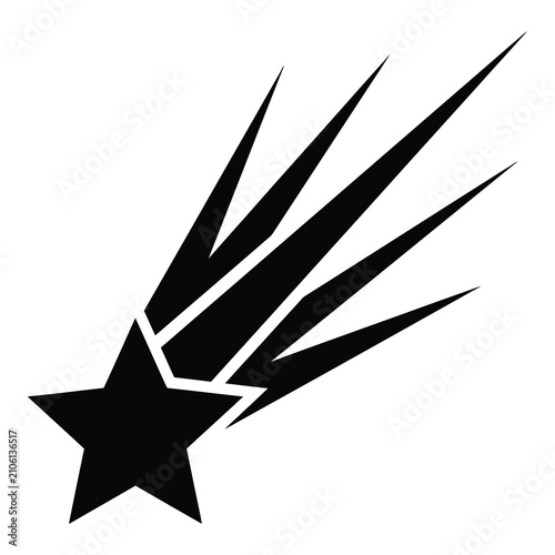 Star with shooting rays or beams coming out of it  graphic design element icon