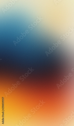 Soft gradient blends blue, orange, and yellow hues. Color transitions create calming, abstract visual flow.