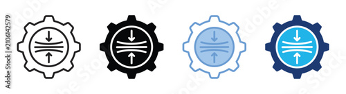 Foto Presure icon set multiple style collection