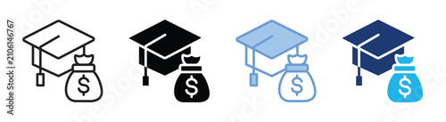 Grant icon set multiple style collection