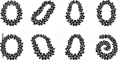 Hawaiian flower lei garlands and decorative wreaths