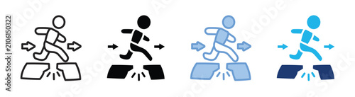 Difficulty icon set multiple style collection