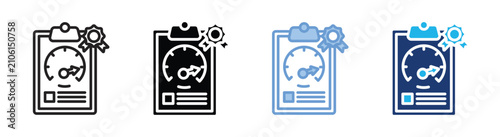 Fotografie Performance standard icon set multiple style collection