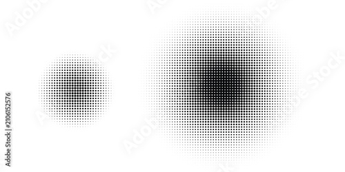 Halftone gradient. Dotted gradient, smooth dots spraying and halftones dot background seamless horizontal geometric pattern vector template set. unique dots modern circles eps 10