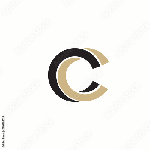alphabet letters monogram icon logo CC.