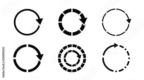 Fotografie Black and white refresh icons