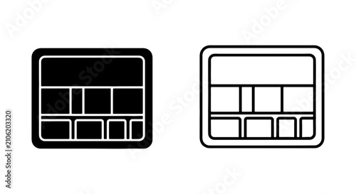 Obraz na plátně Credit Card Icons, Payment Card Symbols, Financial Transaction Graphics, Vector