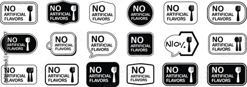 Photos No artificial flavors label collection with natural ingredient certification bad