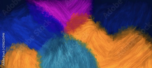 Vibrant Textured Abstract Blue Purple Orange Yellow Bold Color Blocks 4K