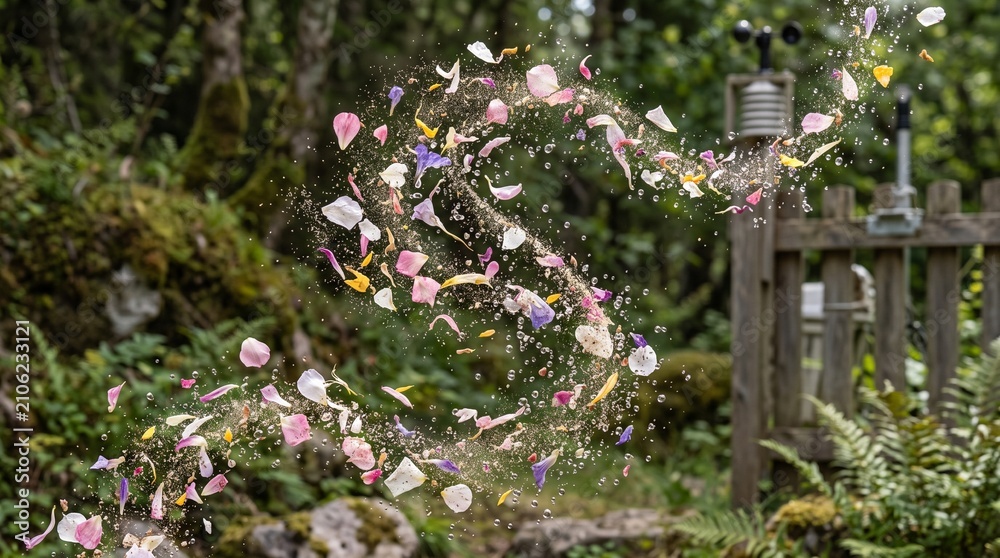 Obraz premium Cherry blossom tree branch in full bloom during spring. Delicate pink flowers on outdoor ornamental tree with fresh green foliage.