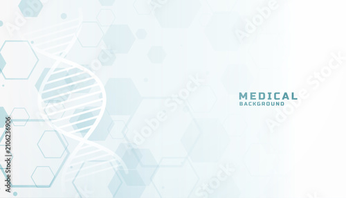  Medical Background with DNA Helix Pattern and Science Text Space