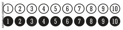 Circular Numeric Digits Display of Number Sequence.
